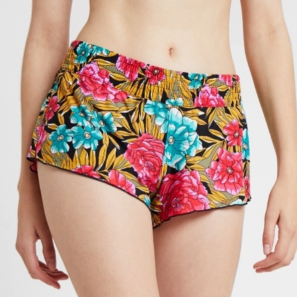 Billabong Women's Volley Boardshorts Multicolor Sz L Flowers Tropical